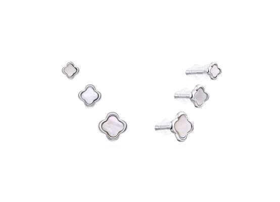 MOISS stříbrné náušnice 4-6mm