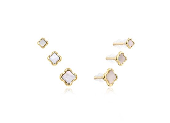 MOISS stříbrné náušnice 4-6mm