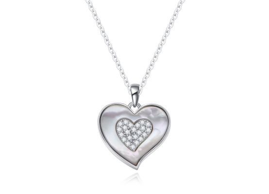 MOISS stříbrný náhrdelník SRDCE