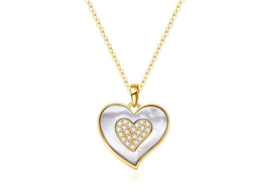 MOISS stříbrný náhrdelník SRDCE