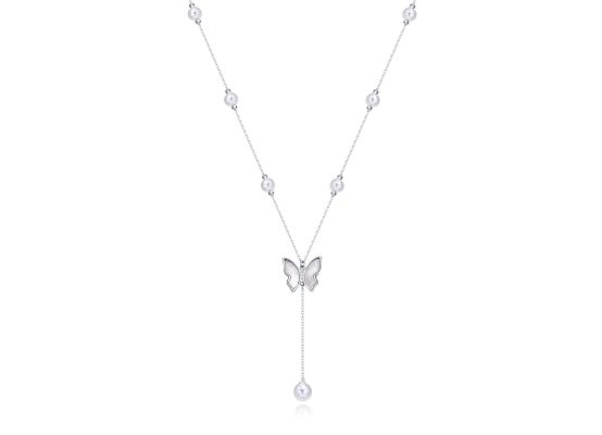 MOISS stříbrný náhrdelník MOTÝL