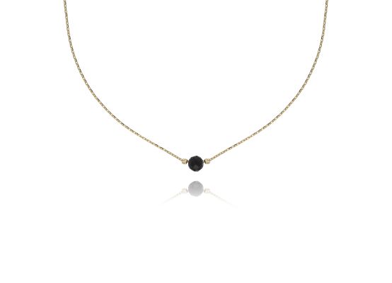 MOISS náhrdelník ze žlutého zlata ONYX