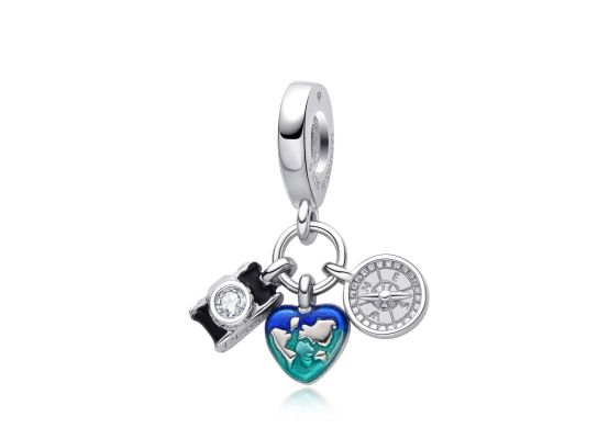 MOISS stříbrný přívěsek SMALT SRDCE