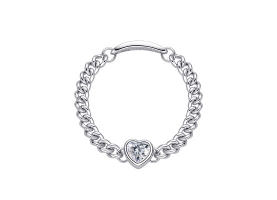 MOISS řetízkový prsten SRDCE