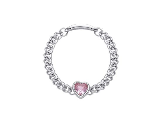 MOISS řetízkový prsten SRDCE