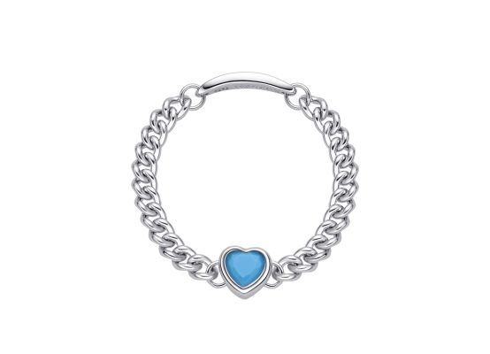 MOISS řetízkový prsten SRDCE