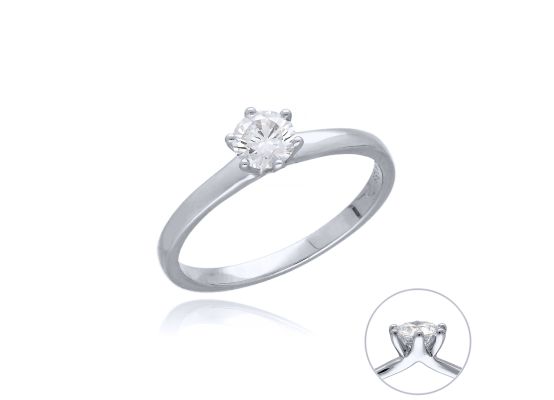 MOISS LG diamantový prsten z bílého zlata