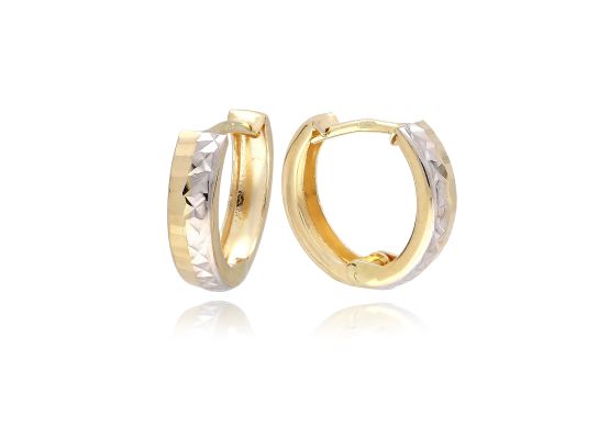 MOISS náušnice ze žlutého zlata BICOLOR