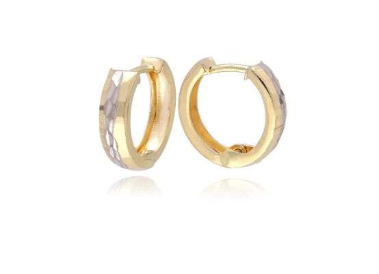 MOISS náušnice ze žlutého zlata BICOLOR
