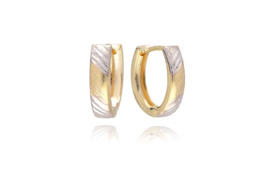 MOISS náušnice ze žlutého zlata BICOLOR