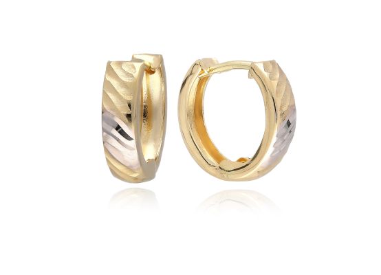 MOISS náušnice ze žlutého zlata BICOLOR