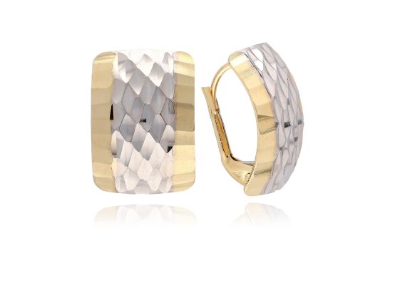 MOISS náušnice ze žlutého zlata BICOLOR