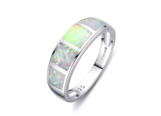 MOISS stříbrný prsten OPÁL