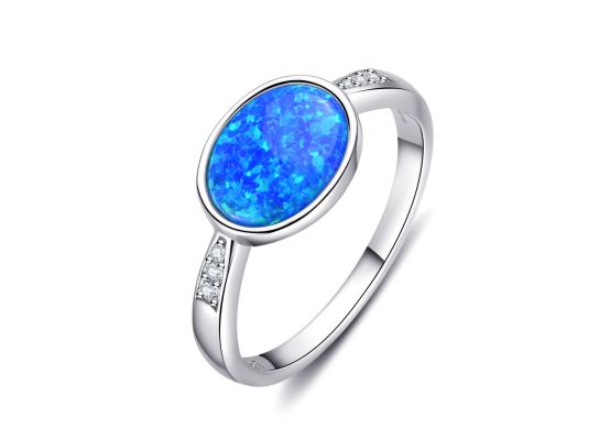 MOISS stříbrný prsten OPÁL