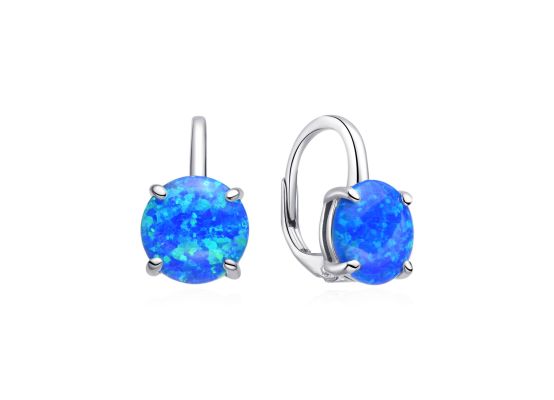 MOISS stříbrné náušnice OPÁL