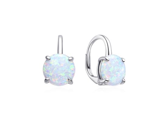 MOISS stříbrné náušnice OPÁL