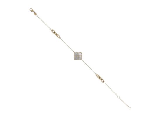 MOISS náramek ze žlutého zlata KVĚTINA