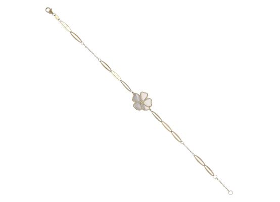 MOISS náramek ze žlutého zlata KVĚTINA