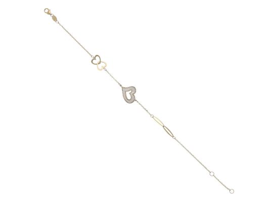 MOISS náramek ze žlutého zlata SRDCE