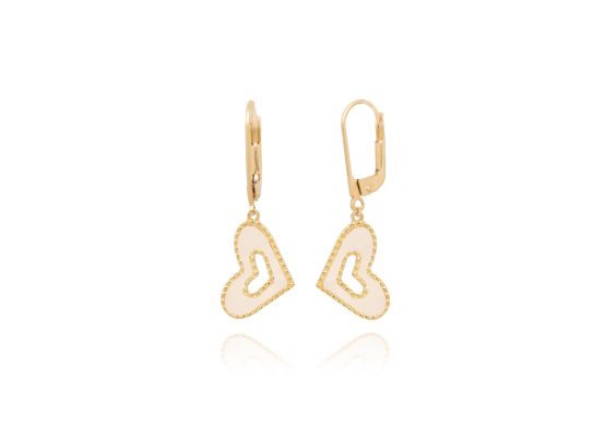 MOISS náušnice ze žlutého zlata SRDCE