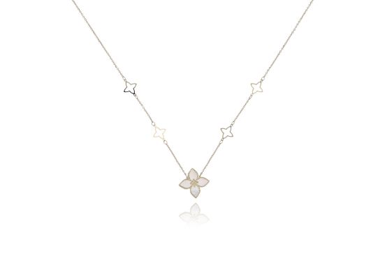 MOISS náhrdelník ze žlutého zlata KVĚTINA