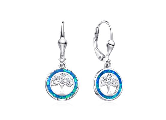 MOISS stříbrné náušnice OPÁL