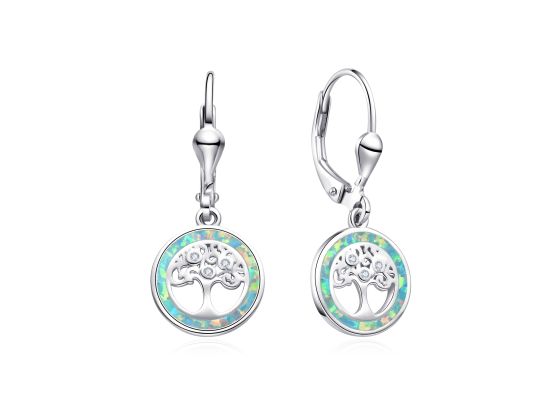 MOISS stříbrné náušnice OPÁL