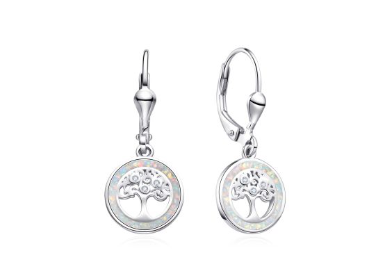 MOISS stříbrné náušnice OPÁL