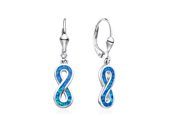 MOISS stříbrné náušnice OPÁL