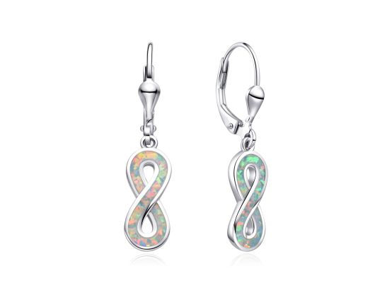 MOISS stříbrné náušnice OPÁL