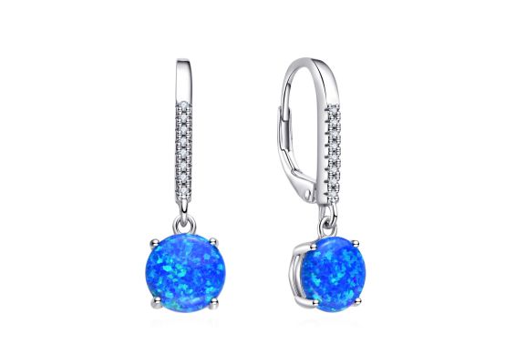 MOISS stříbrné náušnice OPÁL