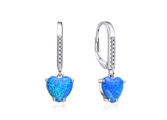 MOISS stříbrné náušnice OPÁL