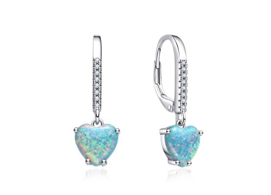 MOISS stříbrné náušnice OPÁL