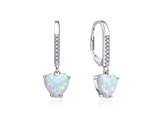 MOISS stříbrné náušnice OPÁL