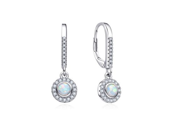 MOISS stříbrné náušnice OPÁL