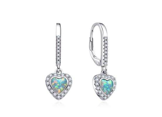 MOISS stříbrné náušnice OPÁL