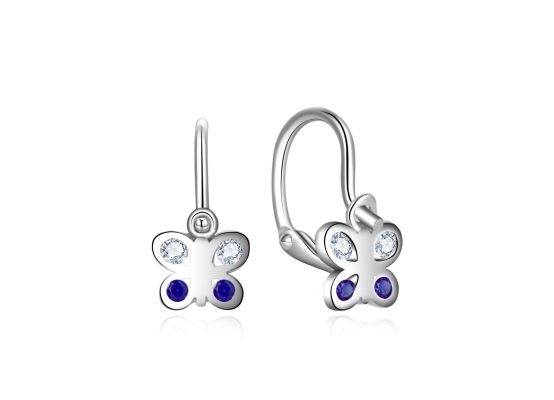 MOISS stříbrné náušnice MOTÝL