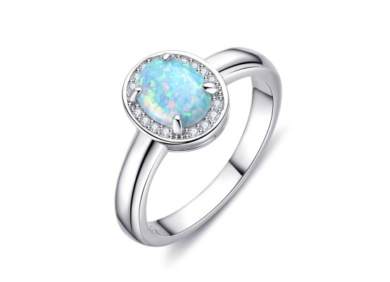 MOISS stříbrný prsten OPÁL