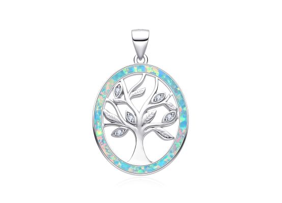 MOISS stříbrný přívěsek OPÁL STROM