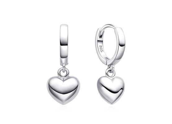 MOISS stříbrné náušnice SRDCE