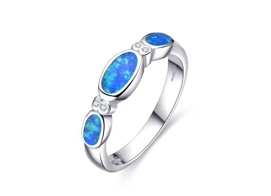 MOISS stříbrný prsten OPÁL