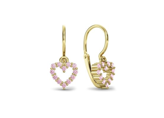 MOISS dětské náušnice ze žlutého zlata SRDCE