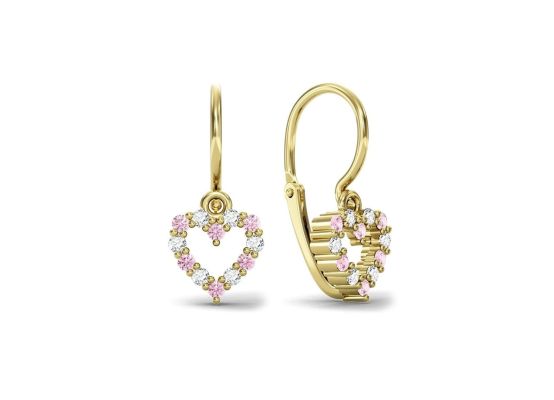 MOISS dětské náušnice ze žlutého zlata SRDCE