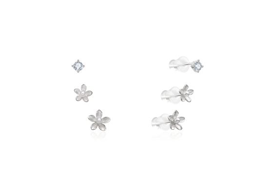 MOISS stříbrné náušnice KVĚTINA