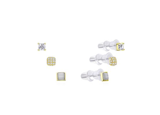 MOISS stříbrné náušnice GOLD