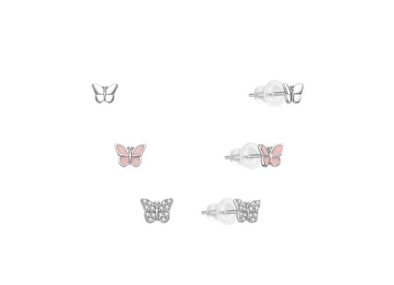 MOISS stříbrné náušnice MOTÝL