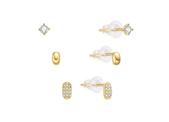 MOISS stříbrné náušnice GOLD