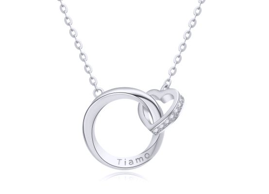 MOISS stříbrný náhrdelník SRDCE