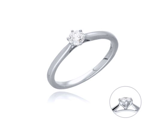 MOISS LG diamantový prsten z bílého zlata