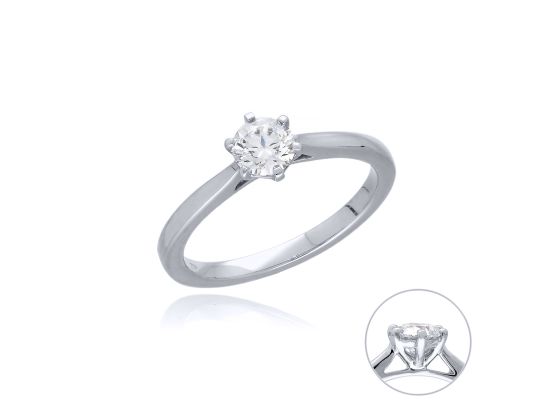 MOISS LG diamantový prsten z bílého zlata